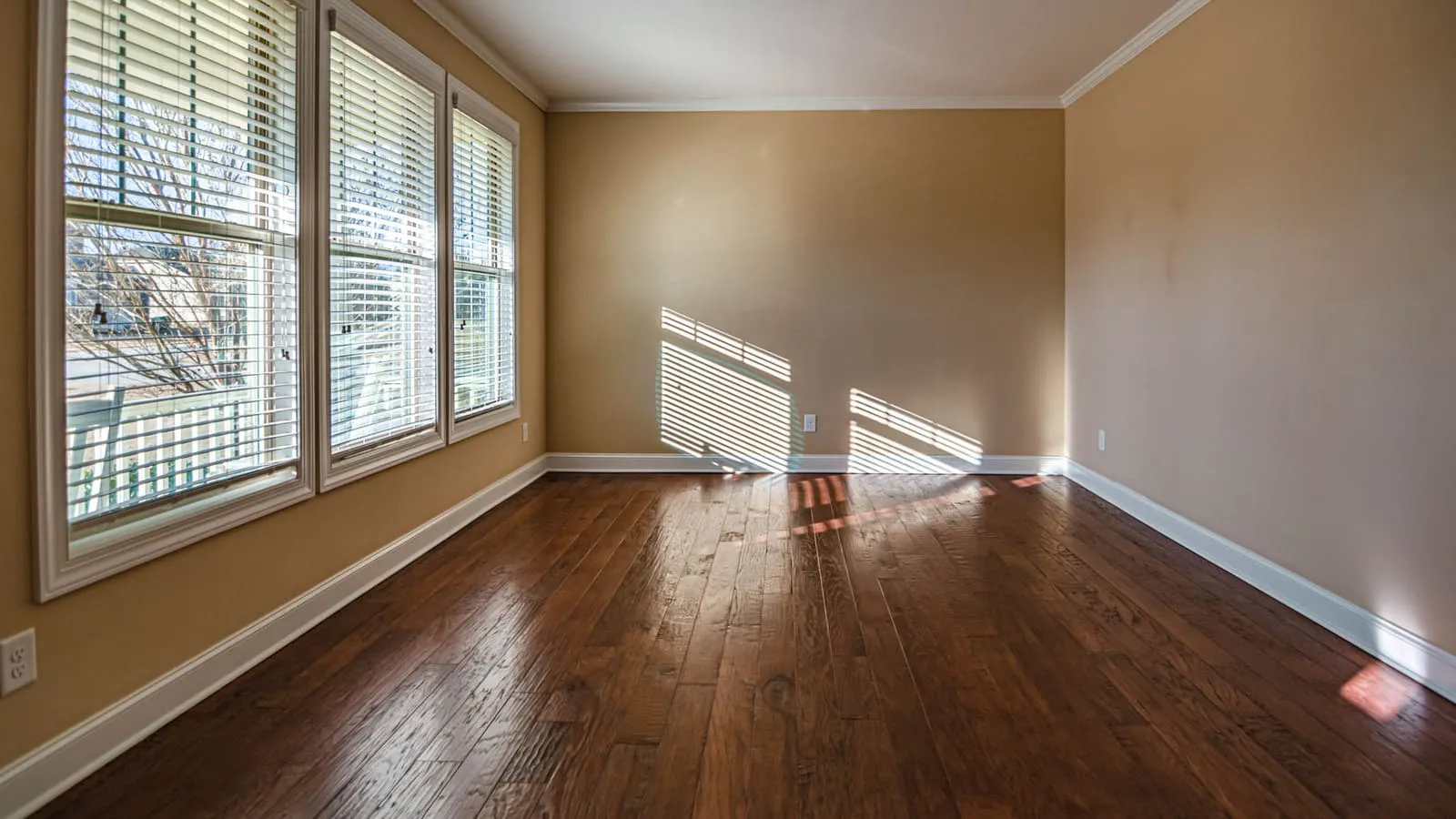 Sunlit empty room with large windows, showing why a WERS rating matters for heat gain